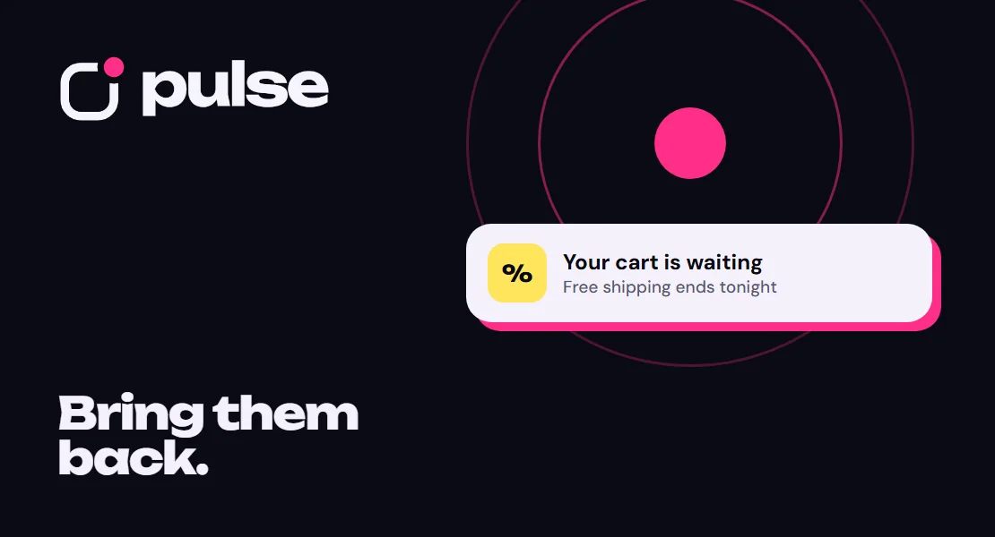 Pulse by Pylogix: a web push notification about a waiting shopping cart