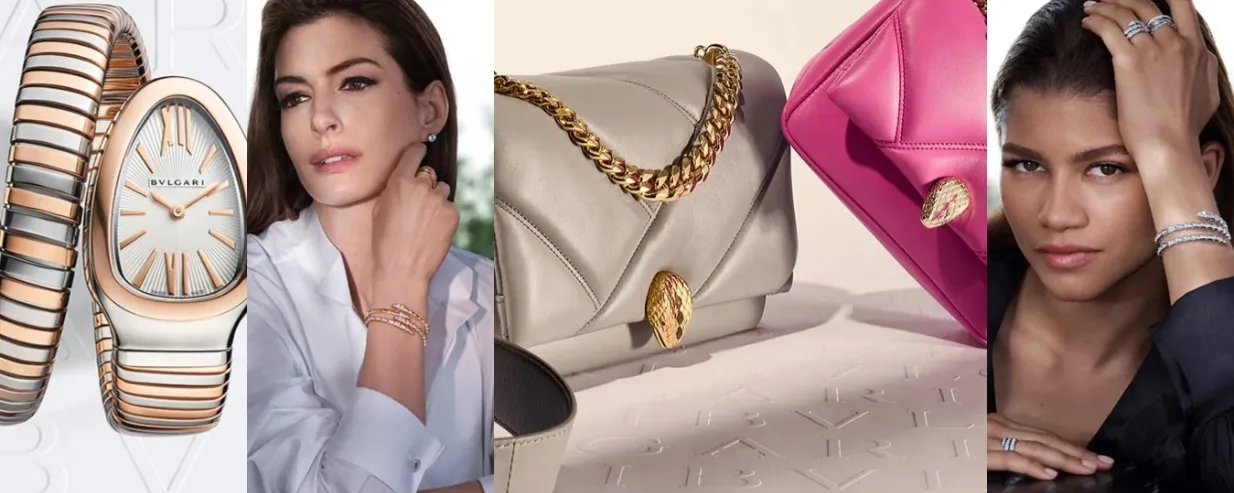 Bulgari Serpenti watch campaign image on a wrist