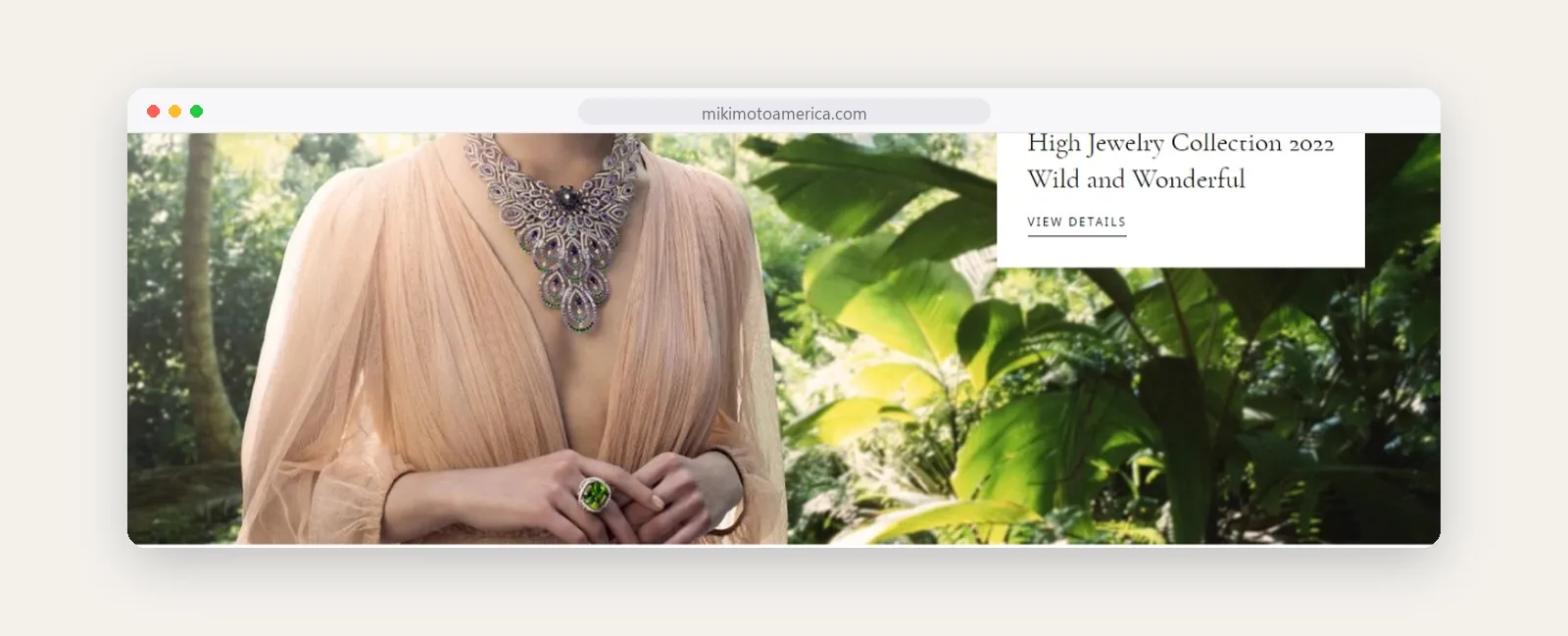 Mikimoto High Jewelry Collection campaign banner