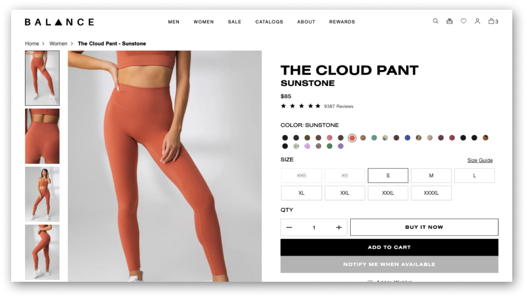 Balance Athletica clean layouts design by Pylogix