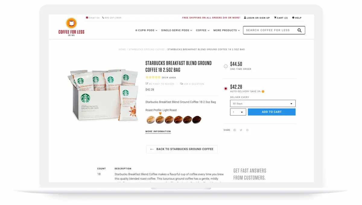 Coffee For Less the result design by Pylogix