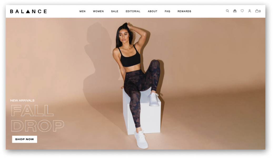 Balance Athletica website design by Pylogix