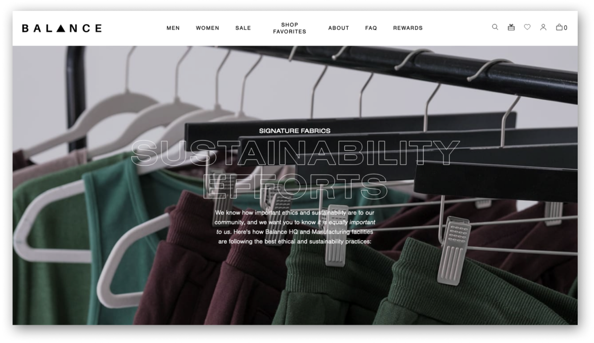 Balance Athletica website design by Pylogix