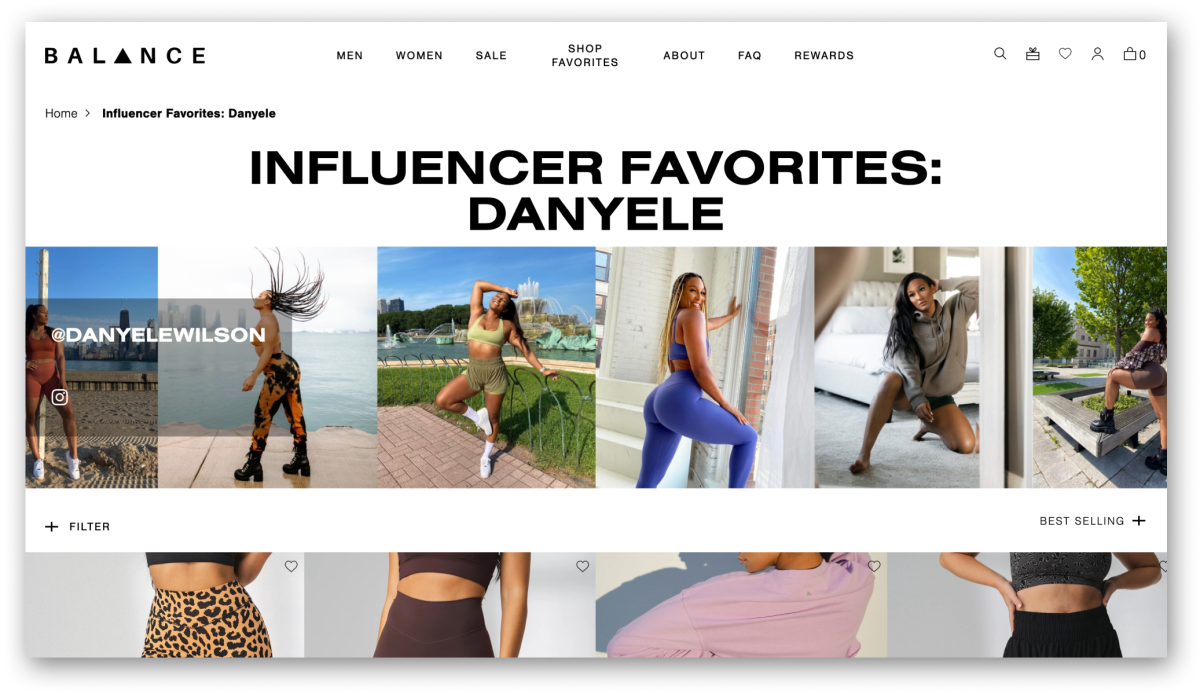 Balance Athletica website design by Pylogix