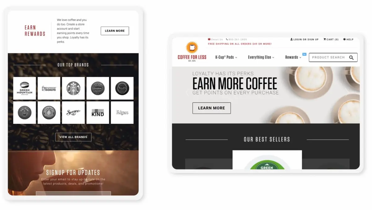 Coffee For Less the result design by Pylogix
