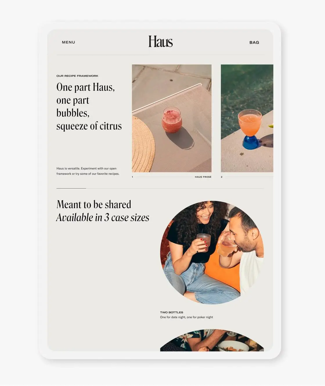 HAUS sticky add to cart design by Pylogix