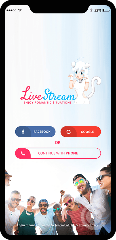 Live Streaming App with Virtual Gifting screen designed by Pylogix