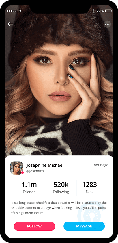 Live Streaming App with Virtual Gifting screen designed by Pylogix