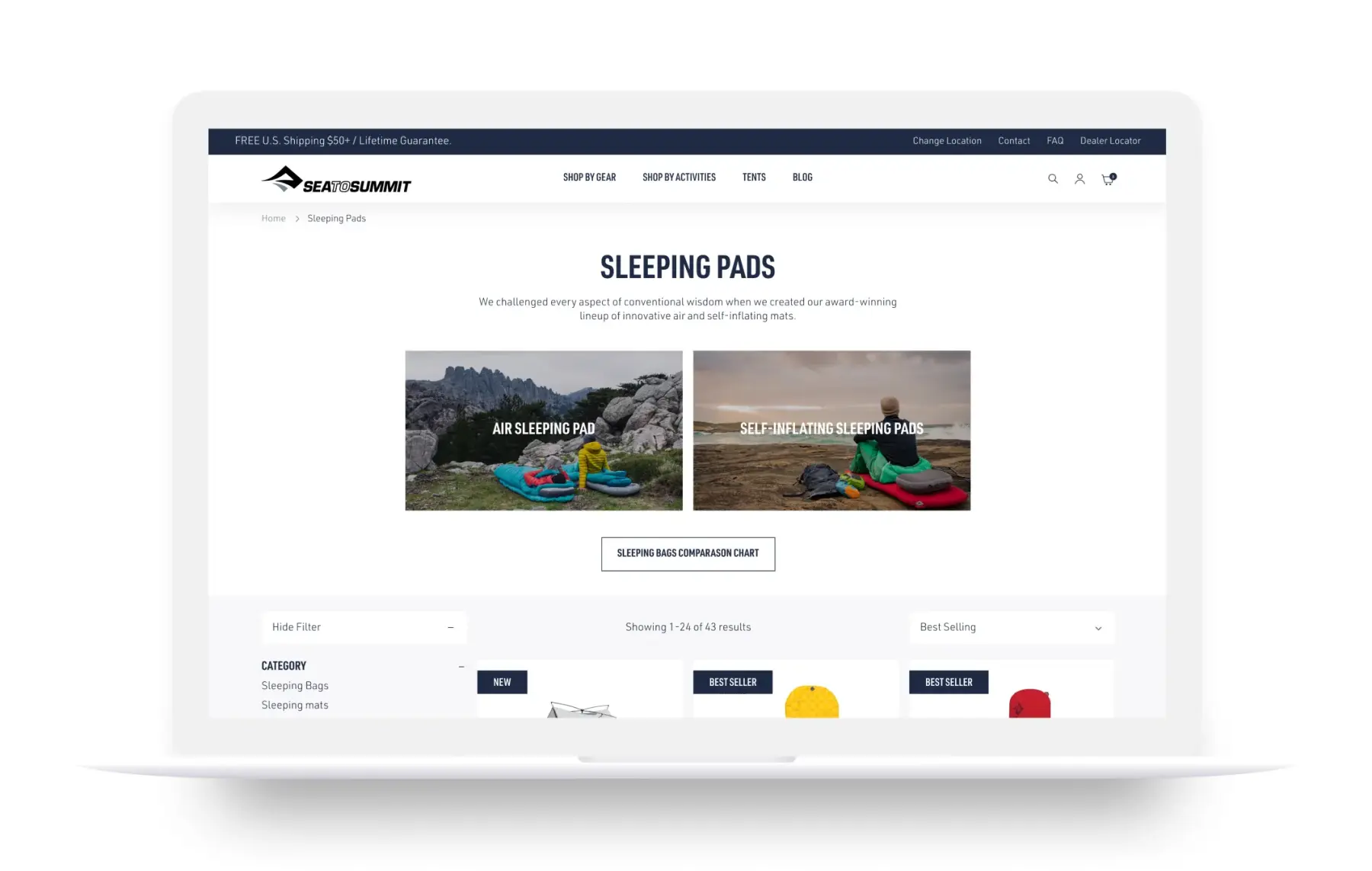 Sea to Summit website design by Pylogix