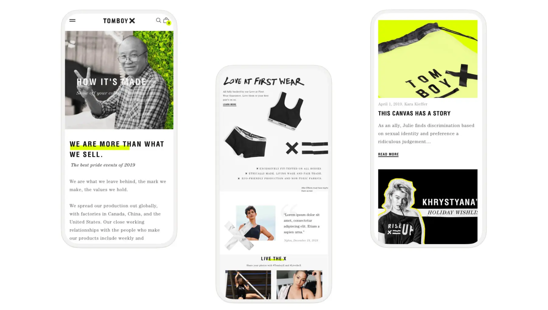 TomboyX website design by Pylogix