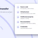 Cover: a numbered list of what must transfer at the end of a build, source code, infrastructure, intellectual property, documentation and credentials