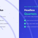 Cover comparing a themed Shopify Plus build measured in weeks against a headless build measured in quarters, with the trade-offs listed under each